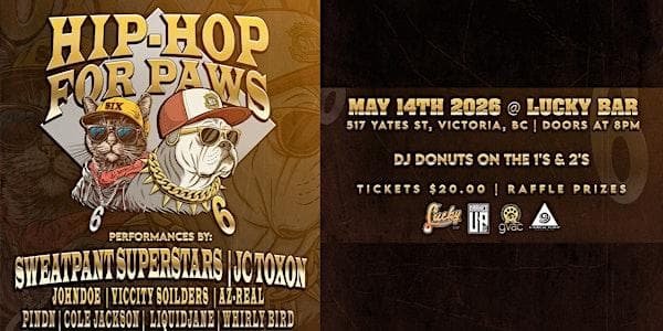 Victoria Hip Hop For Paws 6 at Lucky Bar