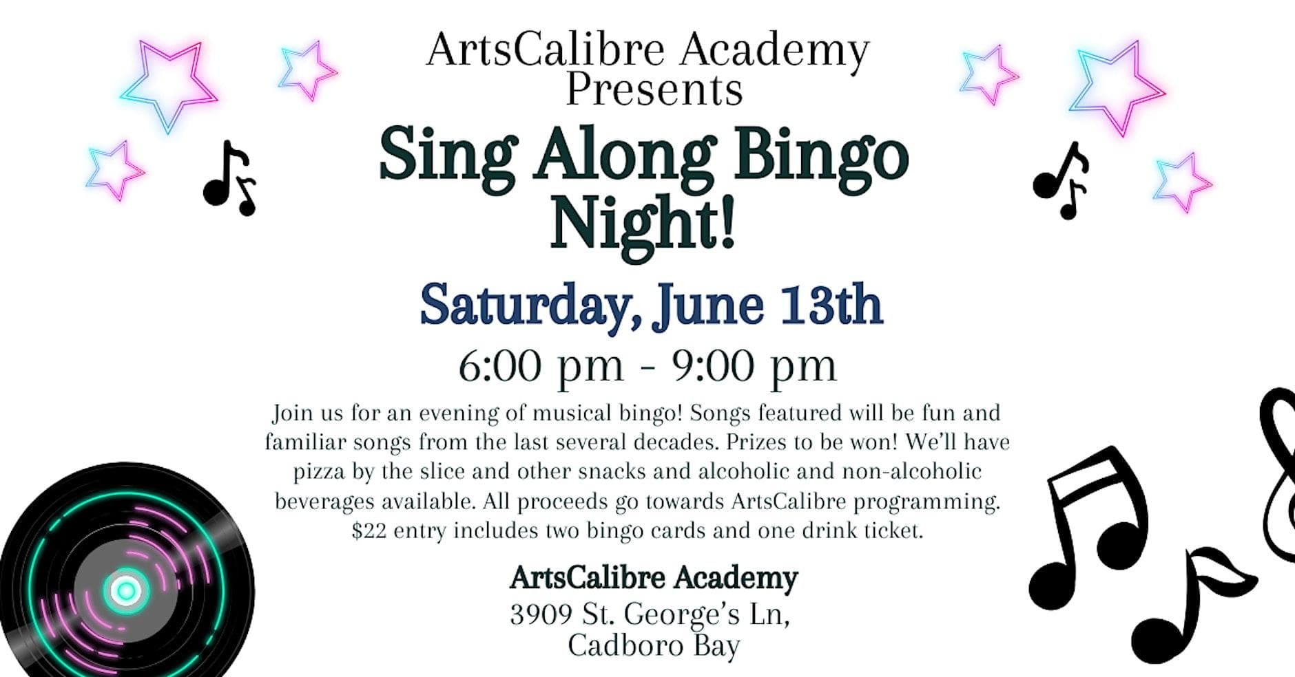 Artscalibre Academy Sing Along Bingo Night — Live Music in Victoria