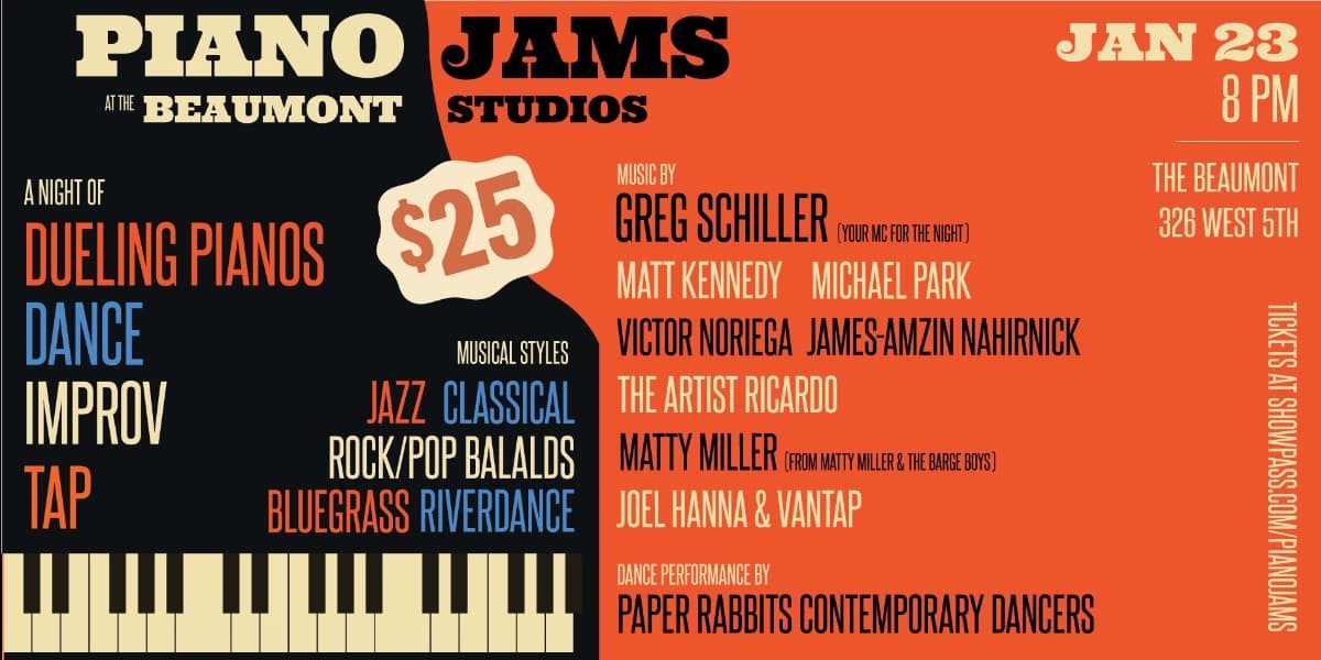 Piano Jams at the Beaumont Studios at The Beaumont Studios (326 West 5th)