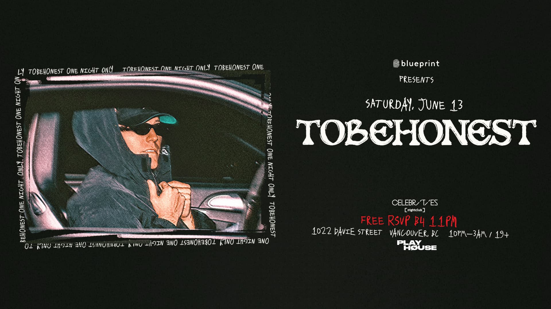 Playhouse Pres. Tobehonest — Live Music in Vancouver