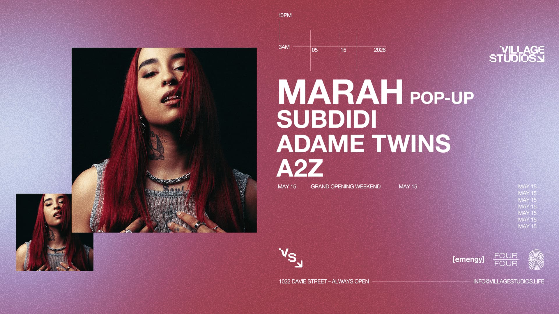 Marah Pop-Up at VILLAGE STUDIOS