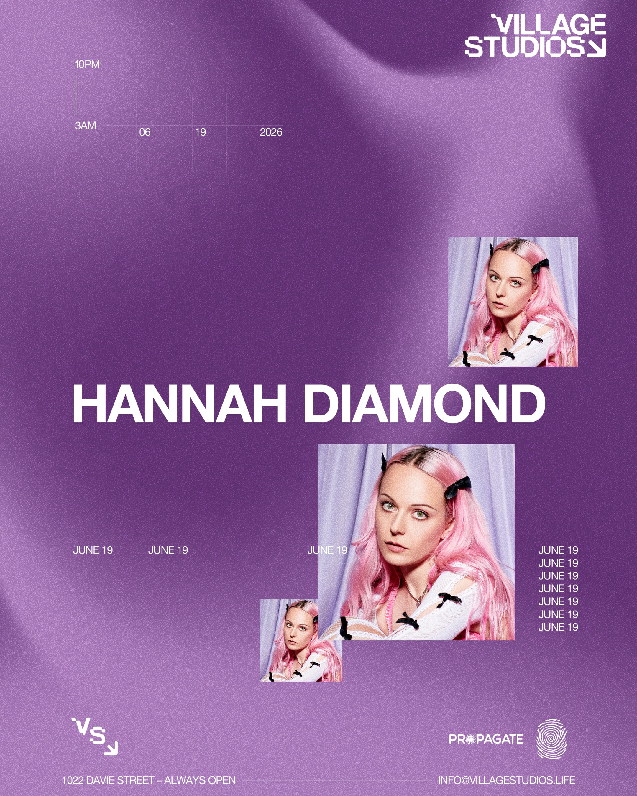 Hannah Diamond (Dj Set) at VILLAGE STUDIOS