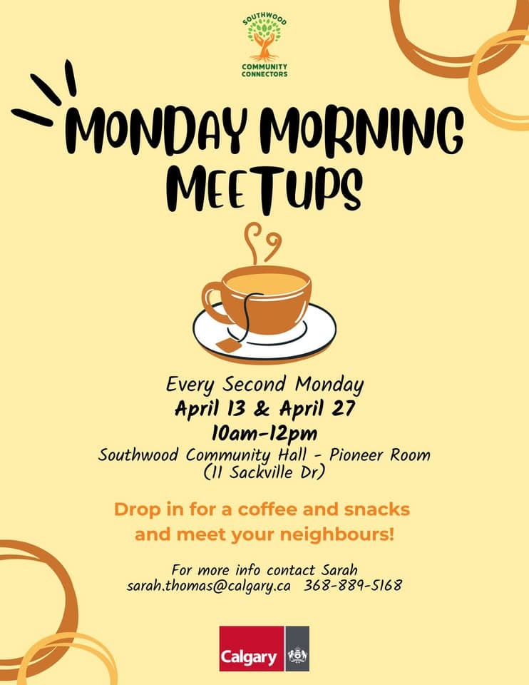 Monday Morning Meetup at Southwood Community Hall - Pioneer Room