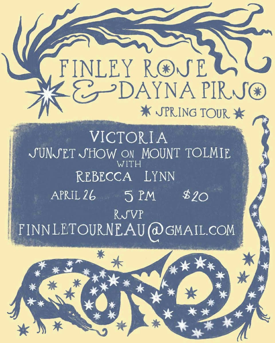 Finley Rose, Dayna Pirso, Rebecca Lynn at Mount Tolmie House Concert