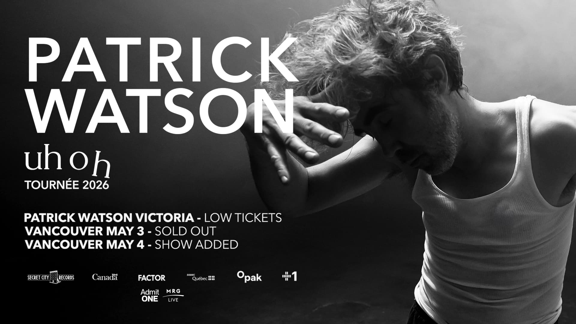 Patrick Watson - Uh Oh Tour (Vancouver, Added Show) at Commodore Ballroom
