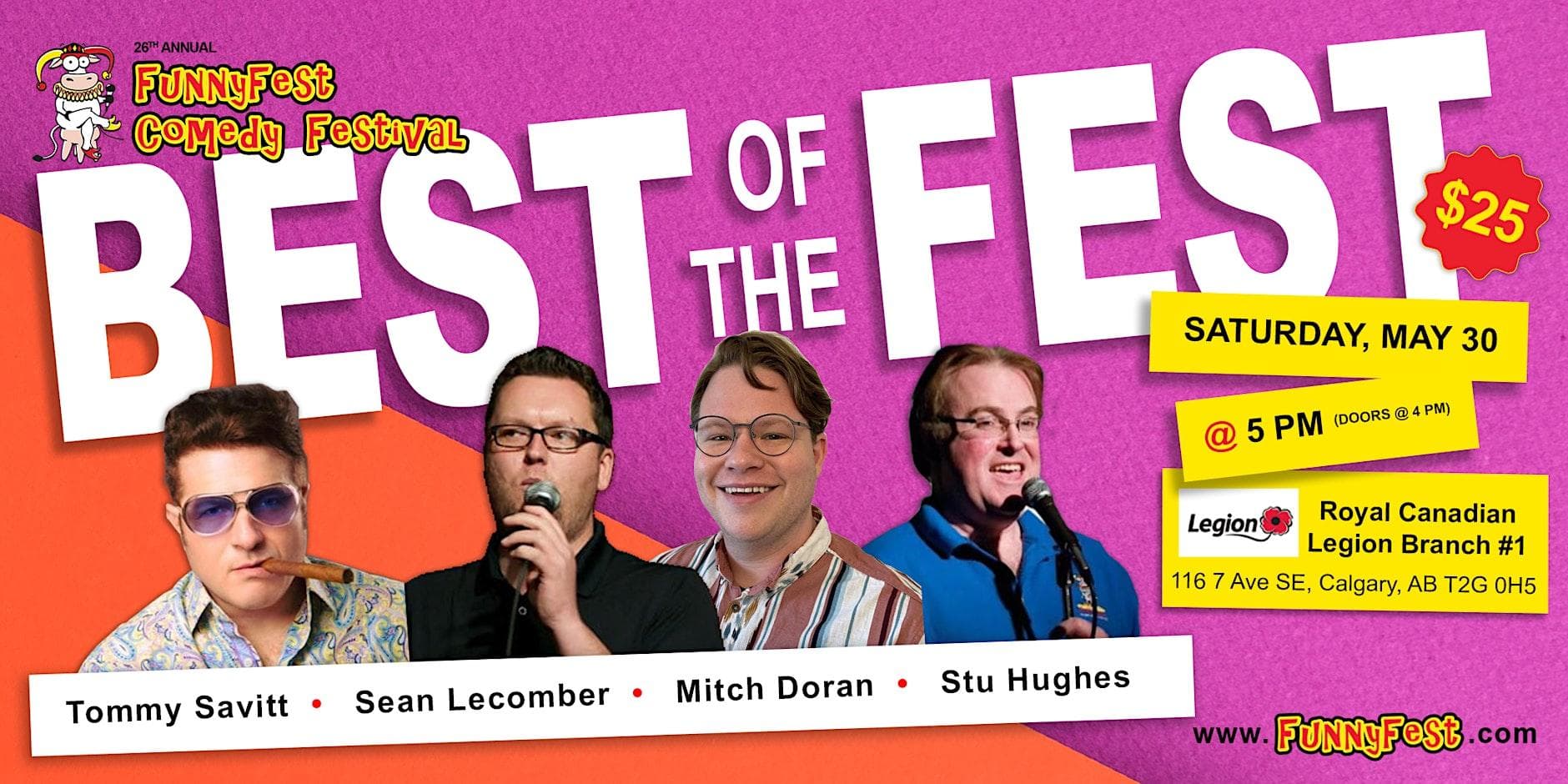 Saturday, May 30 @ 5 Pm - "Best Of The Fest" - Funnyfest Comedy Festival — Performing Arts in Calgary