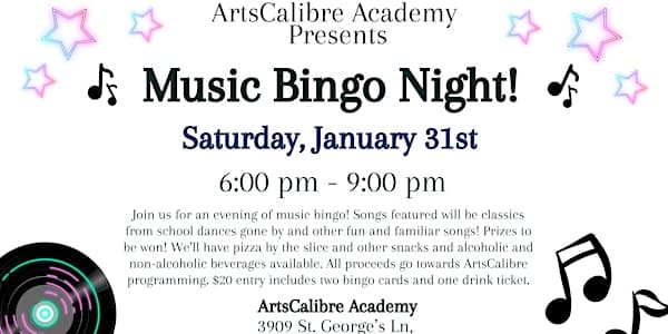 Music Bingo Night at 3909 St George's Ln