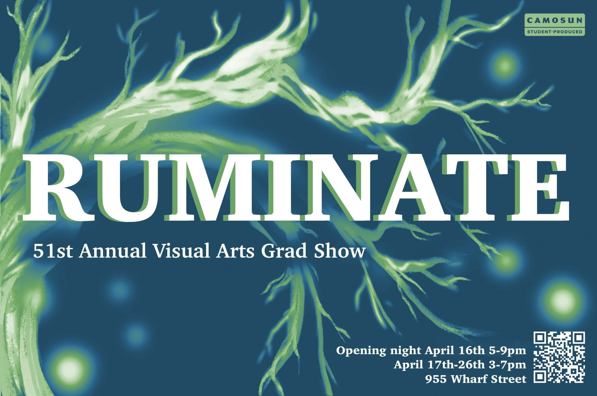 Ruminate, Camosun College Visual Arts’ 2026 Graduating Exhibition at 955 Wharf Street