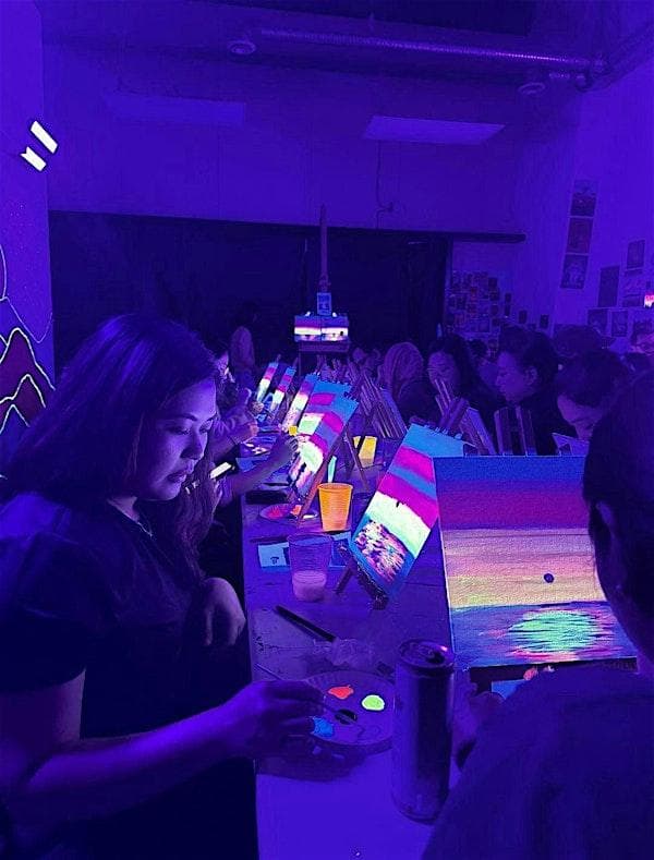 Neon Paint Night at Palak StudioInk - Art Class | Face Painting | Paint Night
