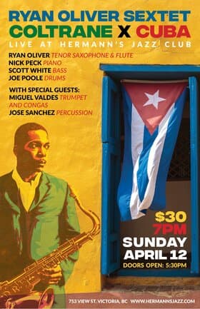 Ryan Oliver Sextet | Coltrane X Cuba at Hermann's Jazz Club