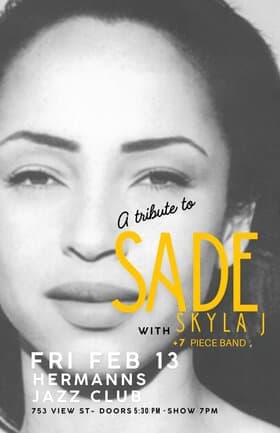 A Tribute to Sade | Skyla J + 7 piece band at Hermann's Jazz Club