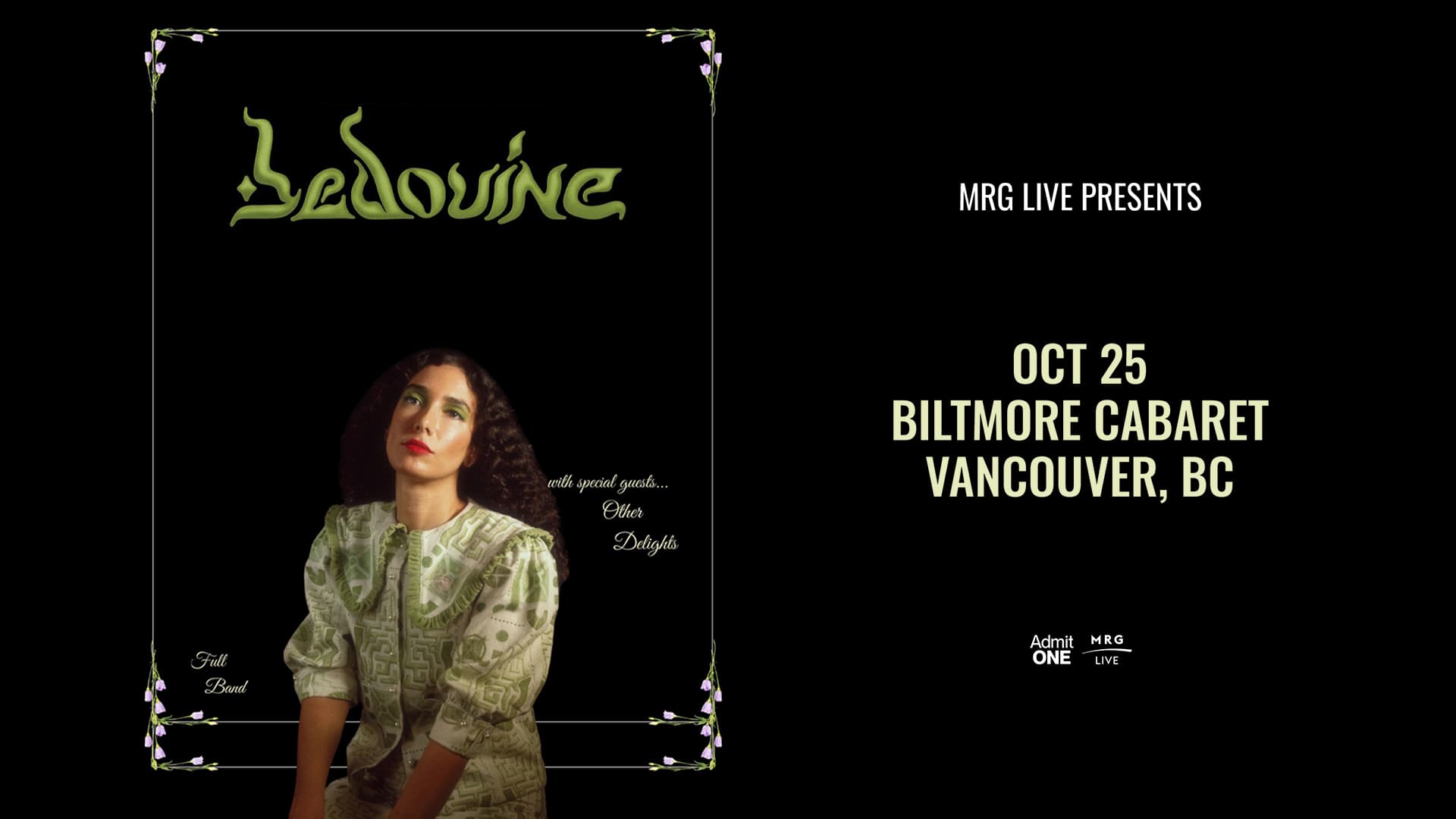 MRG Live Presents: Bedouine (Vancouver) at Biltmore Cabaret